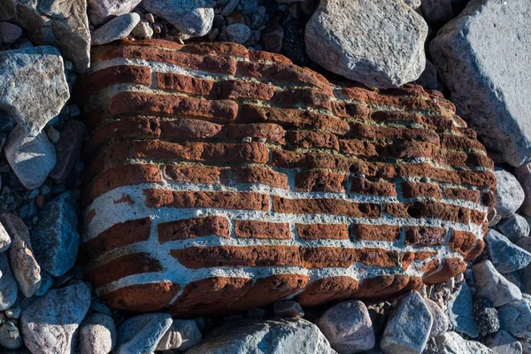 Nahaufnahme einer einzigartigen Felsformation am Strand — Stockfoto