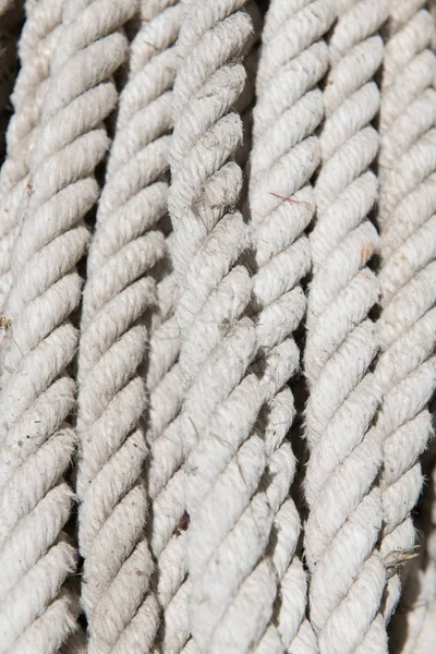 Vertical Closeup Shot White Tight Rope Juan Lacaze Uruguay — ストック写真