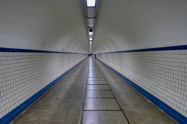 Sint Annatunnel Tunnel Antwerp Belgium River Scheldt — Stockfoto