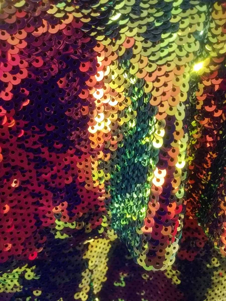 Closeup Shot Surface Made Multicolored Shining Circular Objects — Stok fotoğraf