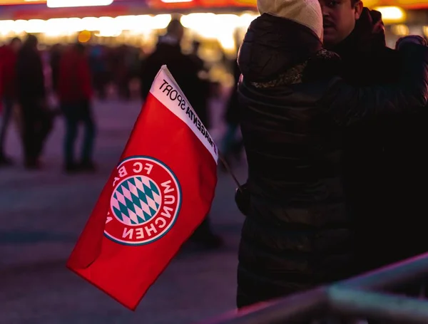 Monachium Niemcy Stycznia 2020 Piana Fanów Spacerujących Allianz Arena Dniu — Zdjęcie stockowe