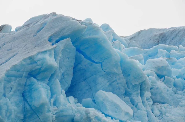 Nahaufnahme der Gletscher in der Region Patagonien in Chile — Stockfoto