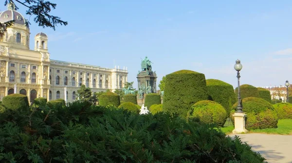Wien Österreich 2015 Eine Schöne Tageslichtaufnahme Vom Maria Theresien Platz — Stockfoto