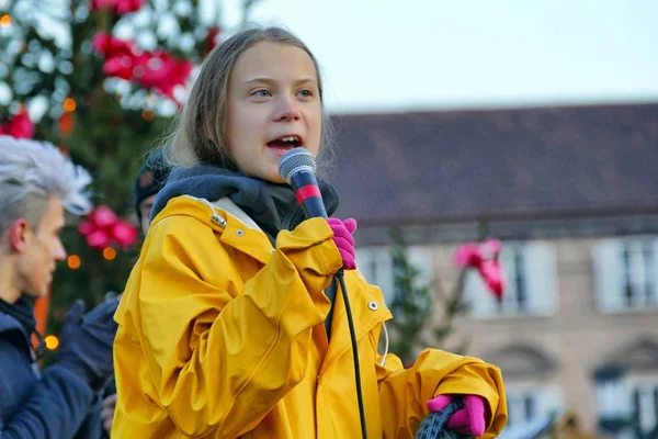 Turin Itália Dezembro 2019 Greta Thunberg Reúne Com Ativistas Italianos — Fotografia de Stock