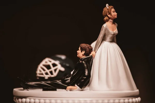 Крупним Планом Знімок Красивого Весільного Торта Розмитим Тлом — стокове фото