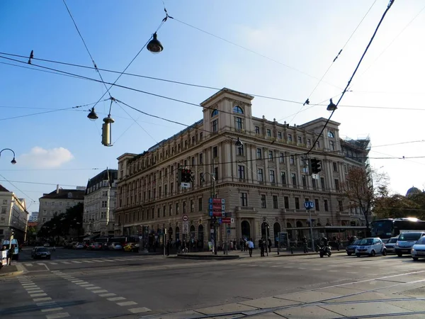 Vienna Áustria Outubro 2015 Uma Bela Imagem Edifício Durante Dia — Fotografia de Stock