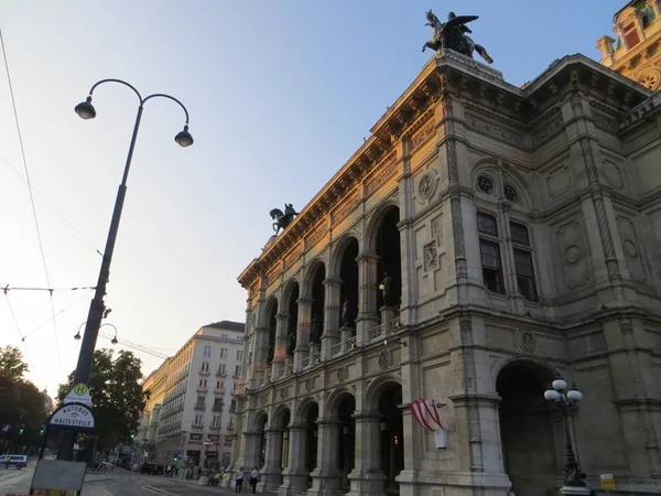 Viena Austria Octubre 2015 Una Toma Fondo Ópera Estatal Viena — Foto de Stock