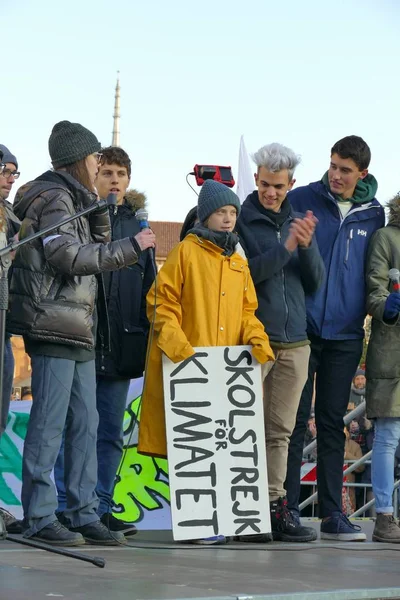 Turin Italy Dec 2019 Greta Thunberg Meet Italian Activists Climate — Stock Photo, Image