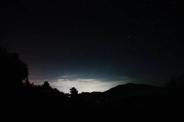 Krásný Záběr Hvězdné Noční Oblohy — Stock fotografie