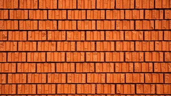 Eine Nahaufnahme Roter Ziegel Der Ecke Eines Gebäudes — Stockfoto