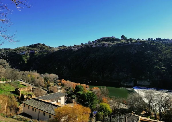 Beautiful Shot River Green Hills Toledo Spain — Stock Photo, Image