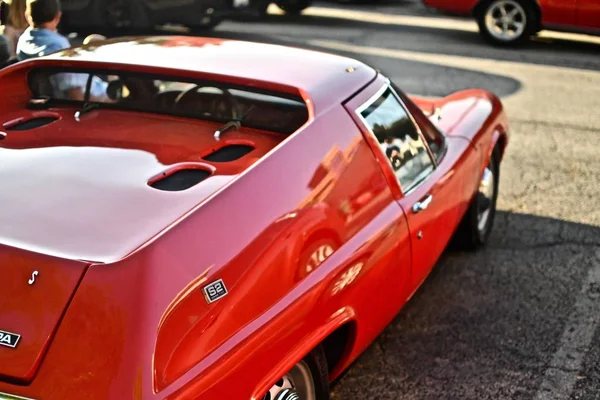 Downers Grove Estados Unidos Jun 2019 Lotus Europa Rojo Durante —  Fotos de Stock