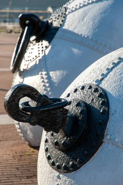 Скульптура Вулиці Металевим Обробником Більбао Іспанія — стокове фото