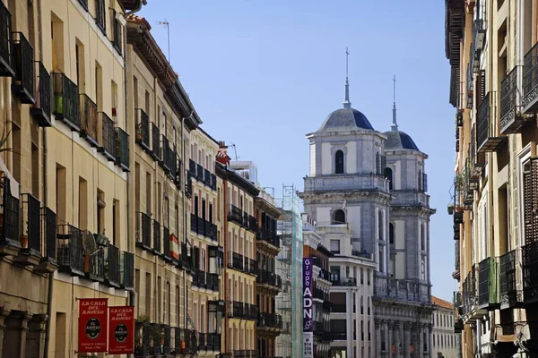 Széles látószögű felvétel a Plaza Mayor Madridban, Spanyolország — Stock Fotó