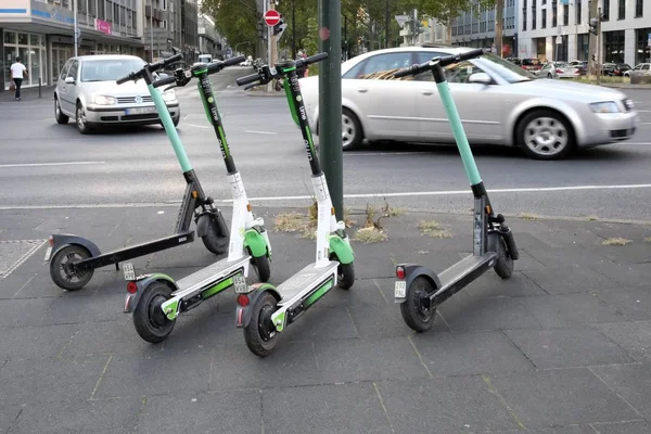 Dsseldorf Germany Sep 2019 September 2019 Dsseldorf Germany Four Scooters — Stock Photo, Image