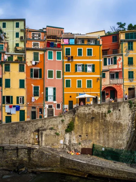 Riomaggiore Włochy Lip 2019 Riomaggiore Wieś Parku Narodowego Cinque Terre — Zdjęcie stockowe