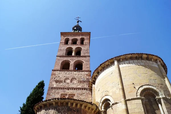 Vista Inferior Iglesia San Andrs Segovia España — Foto de Stock