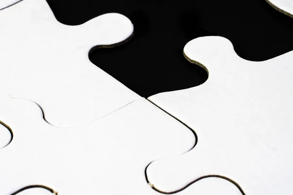 Illustration Pièces Noir Blanc Puzzle — Photo