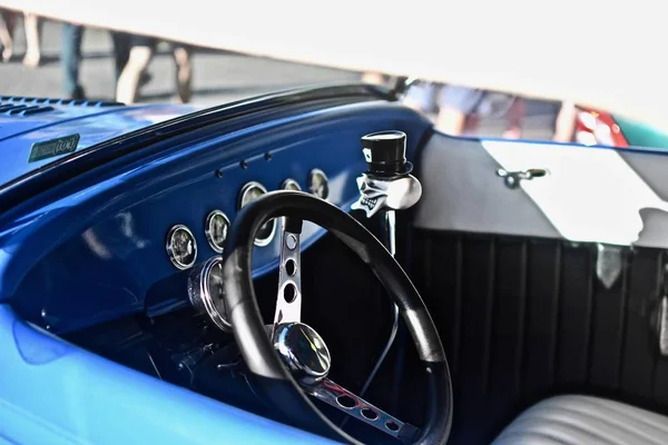 Downers Grove Stati Uniti Giu 2019 Auto Epoca Blu Durante — Foto Stock