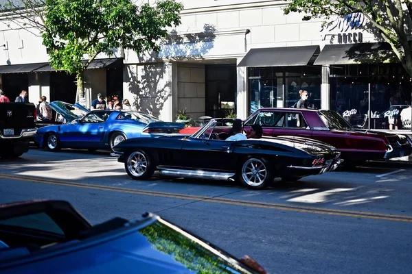 Downers Grove United States Jun 2019 Couple Riding Shiny Black — Stock Photo, Image