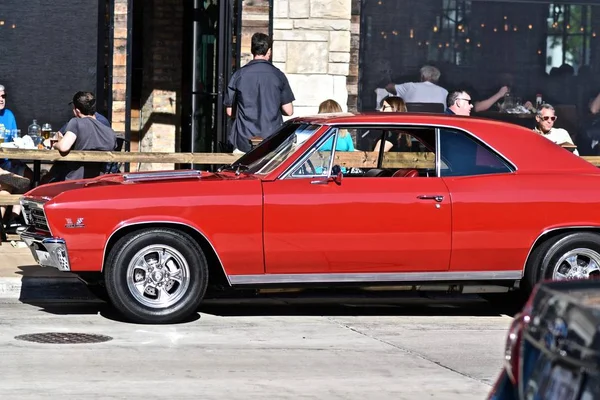 Grove Downers Estados Unidos Jun 2019 Hermoso Coche Vintage Rojo —  Fotos de Stock