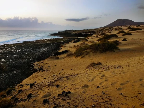 Eine Ansicht Der Dünen Naturpark Corralejo Corralejo Spanien — Stockfoto