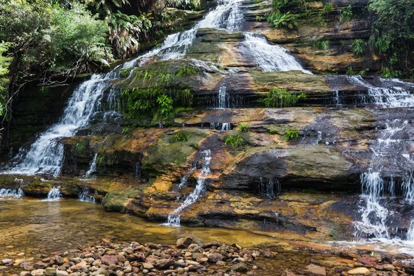Een Prachtig Shot Van Een Waterval Het Bos — Stockfoto