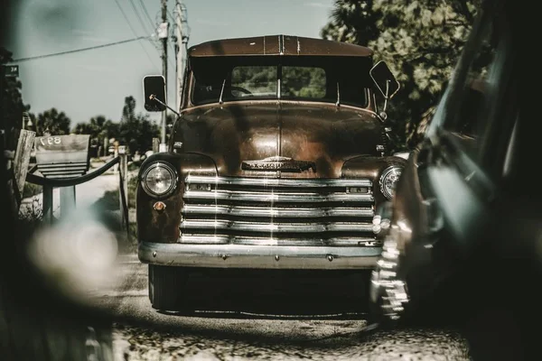 Stuart États Unis Oct 2019 Reflet Vieux Camion Chevrolet Classique — Photo