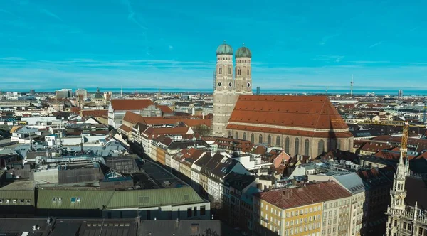 München Duitsland Feb 2020 Geweldig Uitzicht Beroemde Zogenaamde Frauenkirche Gotische — Stockfoto