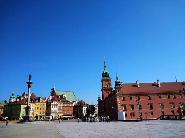 Prachtig shot van Sigismund 's Column in Warschau, Polen — Stockfoto
