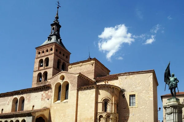 Una Vista Dal Basso Plaza Medina Del Campo Segovia Spagna — Foto Stock