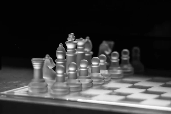 Beautiful Grayscale Closeup Shot of Clear Glass Chess Pieces-perfect for Mobile  Wallpapers Stock Image - Image of macro, background: 192740149