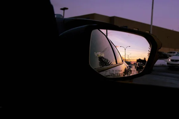 Beautiful Sunset View Car Side Window — Stock Photo, Image