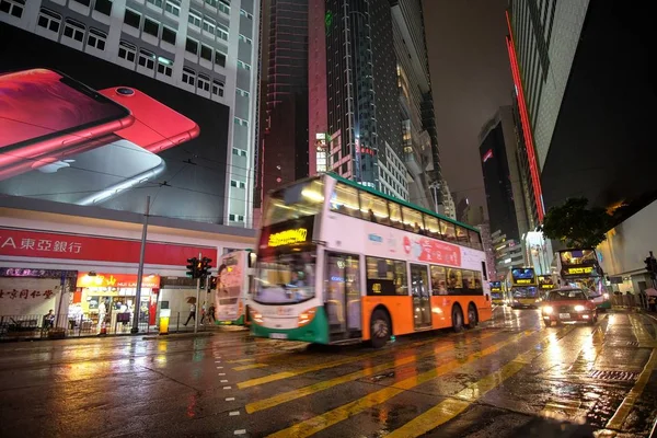 Hong Kong Botswana 2019 Gli Autobus Due Piani Guidano Sulla — Foto Stock
