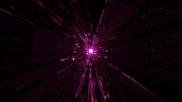 Ein Abstrakter Kosmischer Hintergrund Mit Neon Laserlichtern Vor Schwarzem Hintergrund — Stockfoto