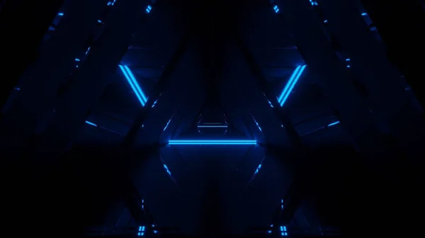 Лазерне Відображення Яскравих Ліній Неонових Вогнів Чорним Тлом — стокове фото
