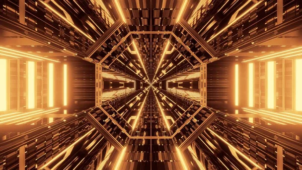 Arany Neon Lézer Fények Tökéletes Egy Hűvös Grafikus Tapéta — Stock Fotó