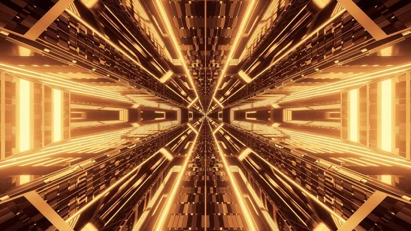 Золоті Неонові Лазерні Ліхтарі Ідеально Підходять Холодних Графічних Шпалер — стокове фото