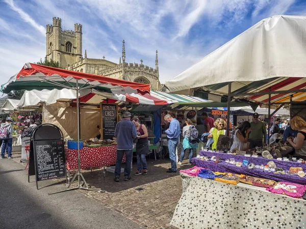 United Kingdom Aug 2017 Cambridge Historic Market Market Square Great — Stock Photo, Image