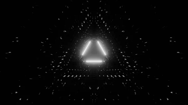 白い線と三角形を作る点のイラスト — ストック写真