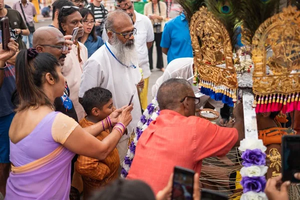 Сінгапур Сінгапур Лютого 2020 Thaipusam Релігійне Свято Прихильників Його Найцікавішим — стокове фото