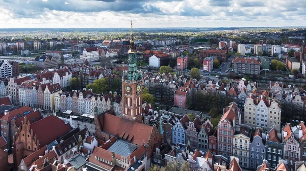 Bellissimi Edifici Municipio Danzica Polonia — Foto Stock