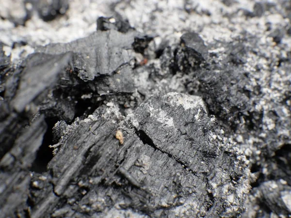 Close Carvão Negro Com Fundo Desfocado — Fotografia de Stock