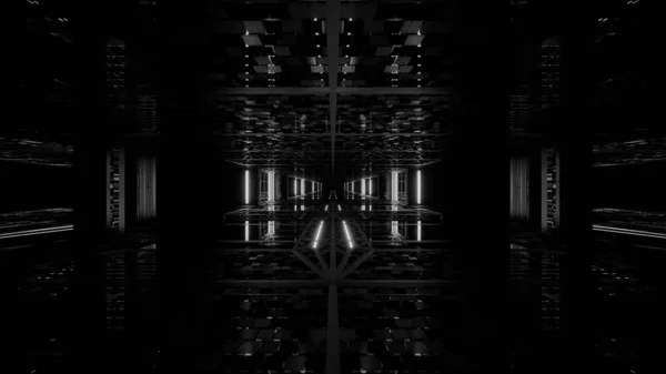Grayscale Záběr Kosmického Pozadí Laserovými Světly Ideální Pro Chladnou Grafickou — Stock fotografie