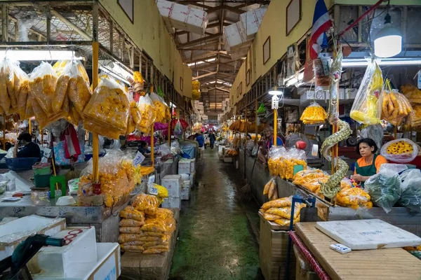 Bangkok Thailand Janeiro 2020 Visão Matinal Mercado Flores Yodpiman Hotspot — Fotografia de Stock