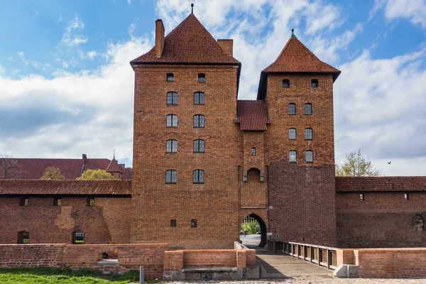 Een Baksteen Gebouw Van Malbork Castle Museum Malbork Polen — Stockfoto