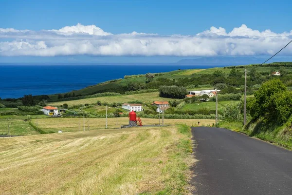Mała Droga Wyspie Faial Azory Portugalia — Zdjęcie stockowe