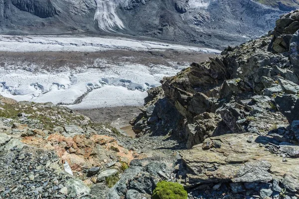 Vacker Bild Gornerglaciären Och Schweiziska Alperna Valais Schweiz — Stockfoto