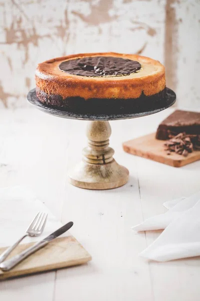 Beautiful Shot Biscuit Chocolate Stand — Stock Photo, Image