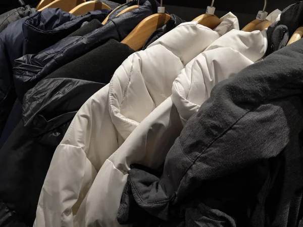 Крупный План Зимней Одежды Супермаркете Продажи Пекине Китай — стоковое фото